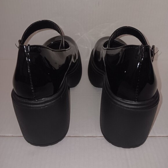 MARY JANE FAUX PATENT LEATHER PLATFORM SHOES - Picture 5 of 11